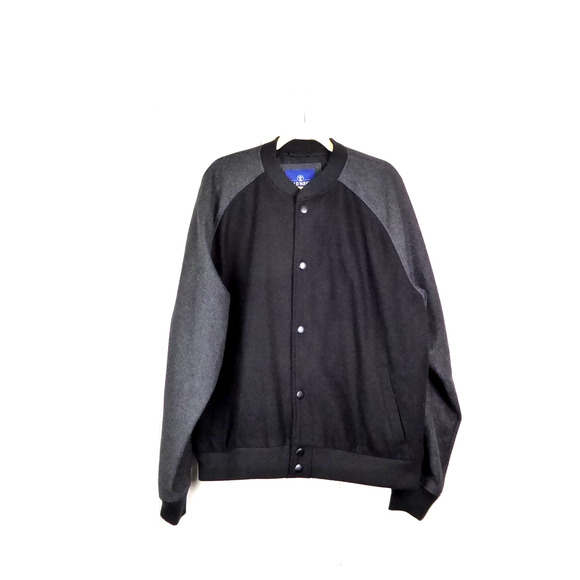 Old Navy Jacket Mens SZ XXL Wool Blend Letterman Baseball Preppy Colorblock - Picture 1 of 10